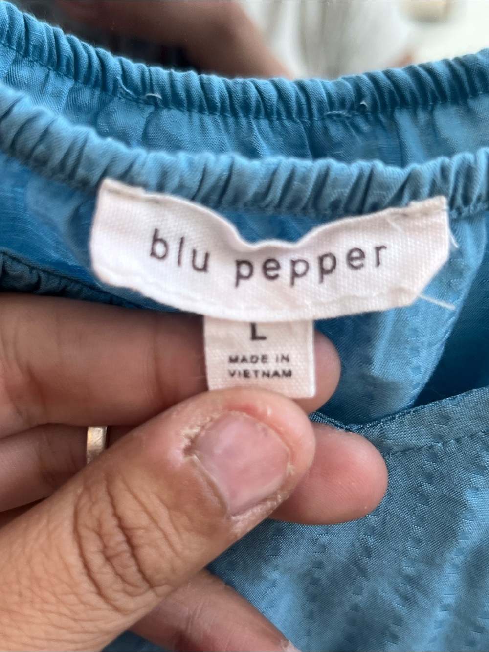 Blu Pepper Sky Blue Ruffle Sleeve Blouse - Picture 3 of 3